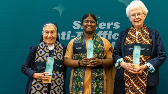 The three Laureates of the Sisters' Anti-Trafficking Awards